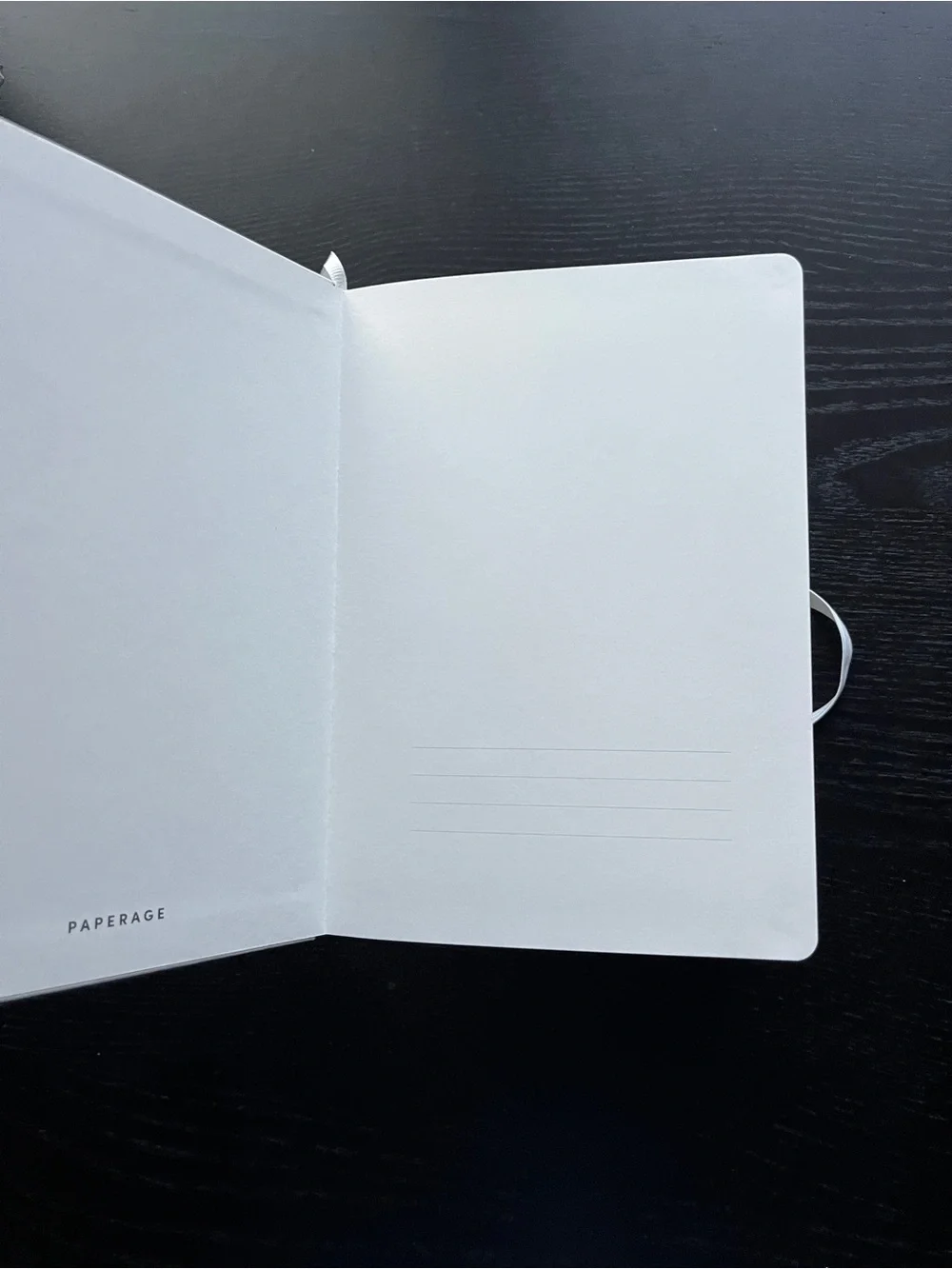 Paperage Datadog Hardcover Lined Journal Notebook White 5.7x8 Elastic Pocket